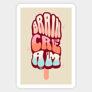 Zombie Brain Ice Cream Popsicle Illustration Magnet